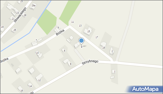 Modzurów, Strzybnego, ks., 4, mapa Modzurów