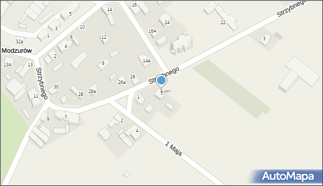 Modzurów, Strzybnego, ks., 5, mapa Modzurów