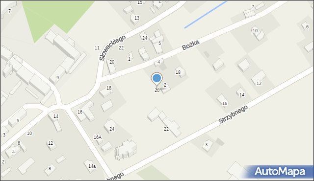 Modzurów, Strzybnego, ks., 20, mapa Modzurów