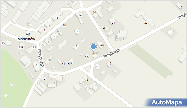 Modzurów, Strzybnego, ks., 26, mapa Modzurów