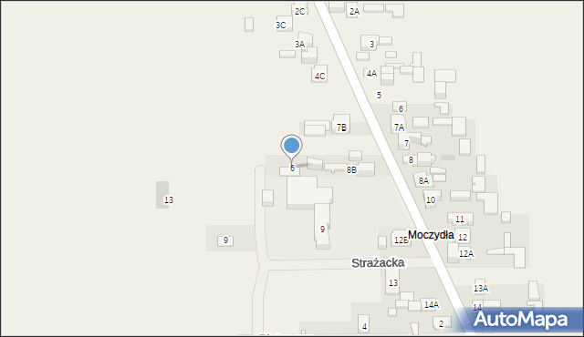 Mójcza, Strażacka, 6, mapa Mójcza