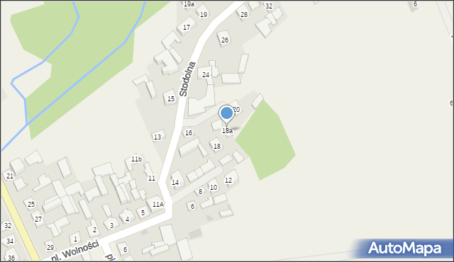 Mokobody, Stodolna, 18a, mapa Mokobody