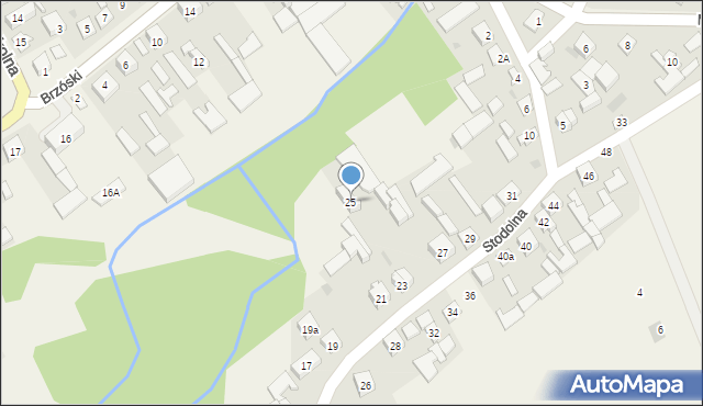 Mokobody, Stodolna, 25a, mapa Mokobody