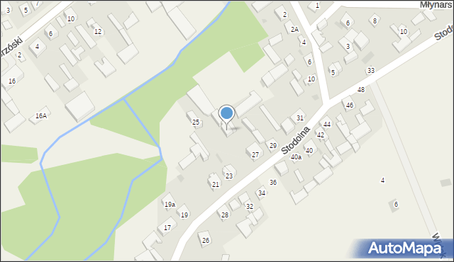 Mokobody, Stodolna, 25b, mapa Mokobody