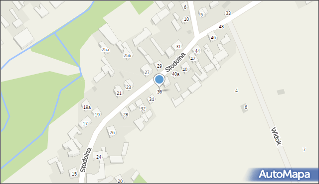 Mokobody, Stodolna, 36, mapa Mokobody