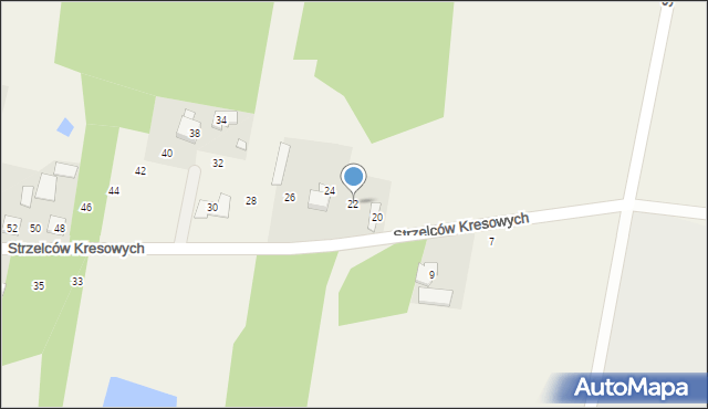 Mokre, Strzelców Kresowych, 22, mapa Mokre