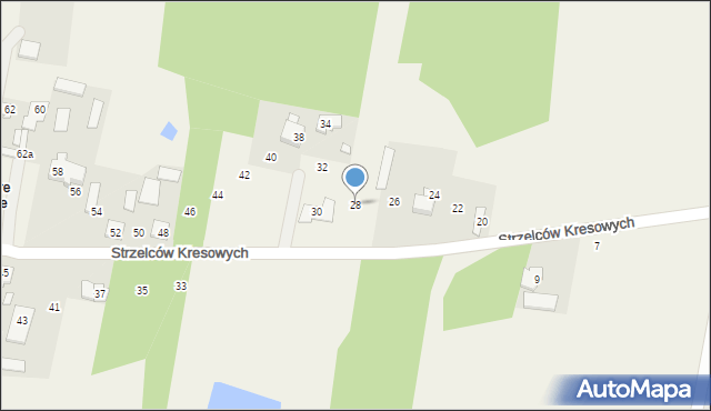 Mokre, Strzelców Kresowych, 28, mapa Mokre