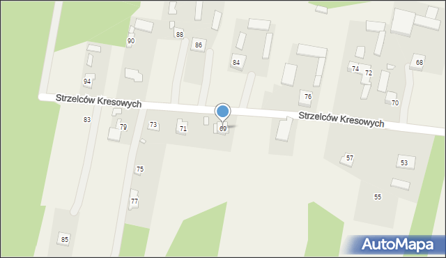 Mokre, Strzelców Kresowych, 69, mapa Mokre