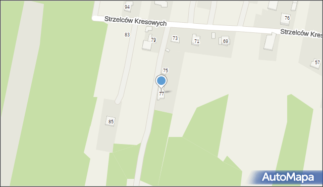 Mokre, Strzelców Kresowych, 77, mapa Mokre