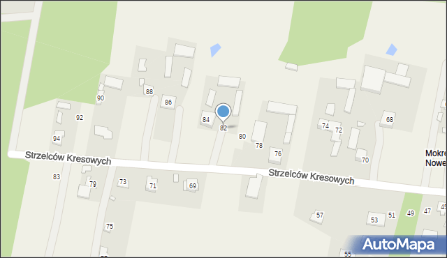 Mokre, Strzelców Kresowych, 82, mapa Mokre