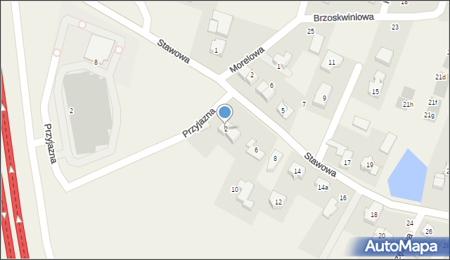 Mokronos Dolny, Stawowa, 2, mapa Mokronos Dolny