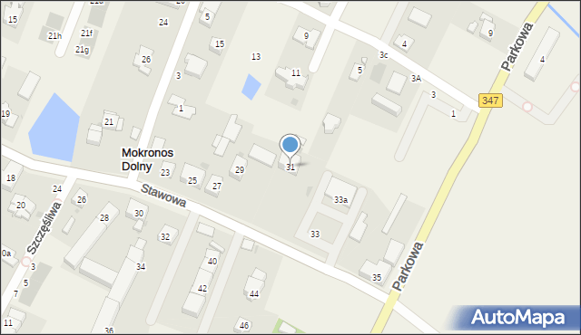 Mokronos Dolny, Stawowa, 31, mapa Mokronos Dolny