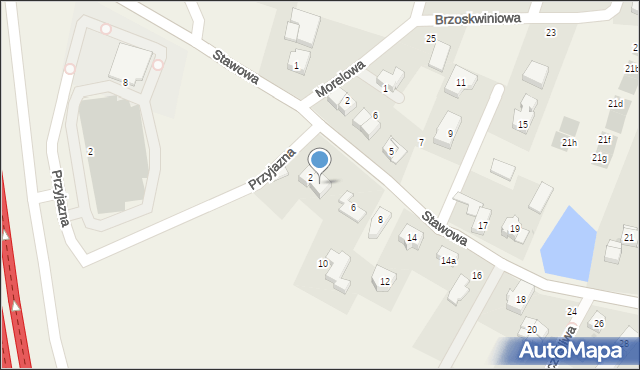 Mokronos Dolny, Stawowa, 4, mapa Mokronos Dolny