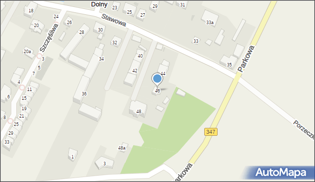 Mokronos Dolny, Stawowa, 46, mapa Mokronos Dolny
