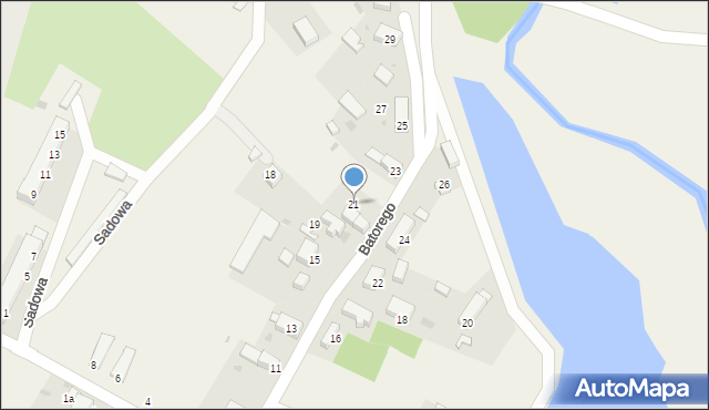 Mokry Dwór, Stefana Batorego, 21, mapa Mokry Dwór