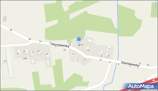 Mokrzyska, Stanisławska, 26, mapa Mokrzyska