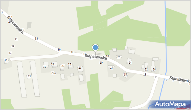 Mokrzyska, Stanisławska, 30, mapa Mokrzyska