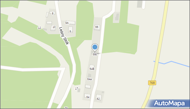 Mokrzyska, Stanisławska, 64c, mapa Mokrzyska