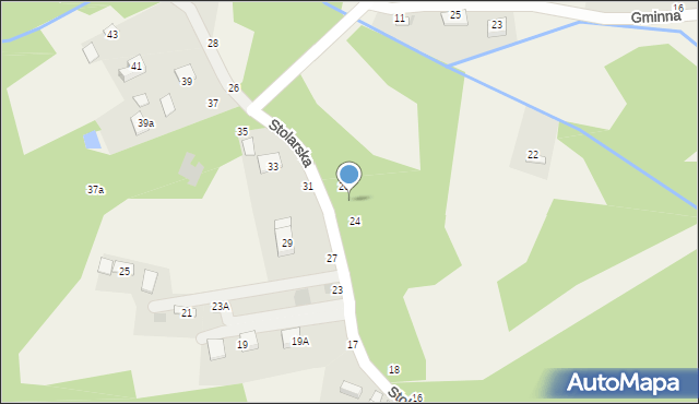 Mokrzyska, Stolarska, 22, mapa Mokrzyska