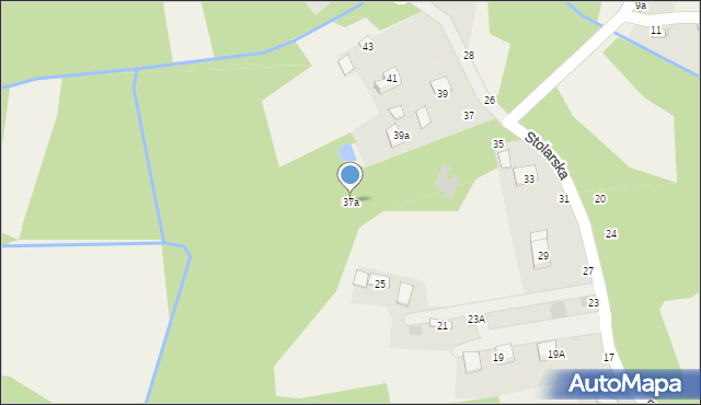 Mokrzyska, Stolarska, 37a, mapa Mokrzyska