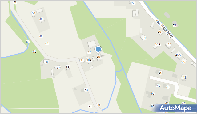 Mokrzyska, Stolarska, 40, mapa Mokrzyska