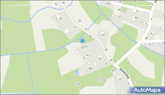 Mokrzyska, Stolarska, 43, mapa Mokrzyska