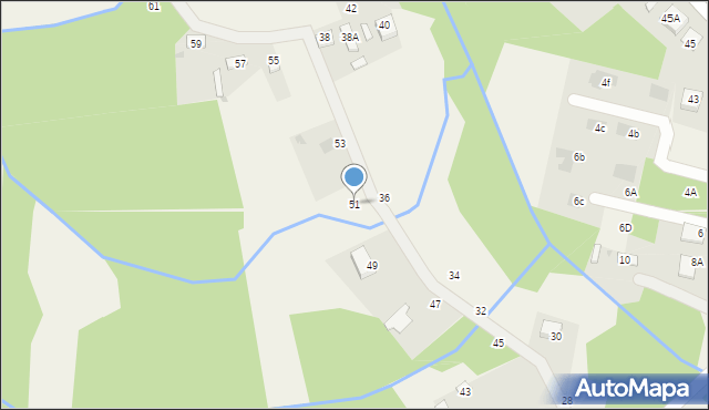 Mokrzyska, Stolarska, 51, mapa Mokrzyska