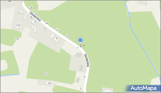 Mokrzyska, Stolarska, 8, mapa Mokrzyska