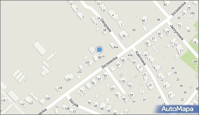 Mosina, Strzelecka, 96, mapa Mosina