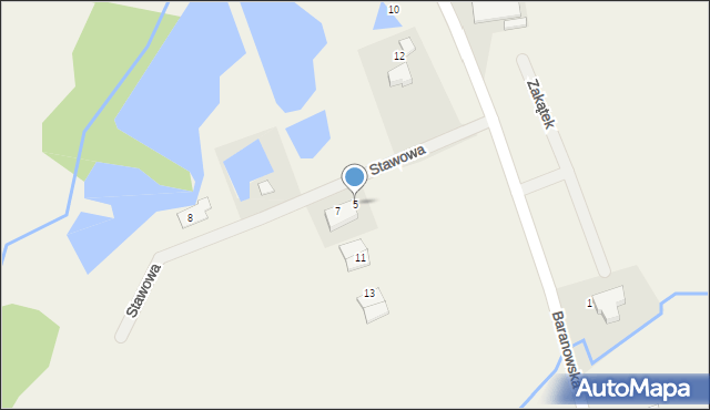 Mroczeń, Stawowa, 5, mapa Mroczeń