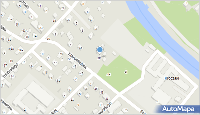 Mszana Dolna, Starowiejska, 4g, mapa Mszana Dolna