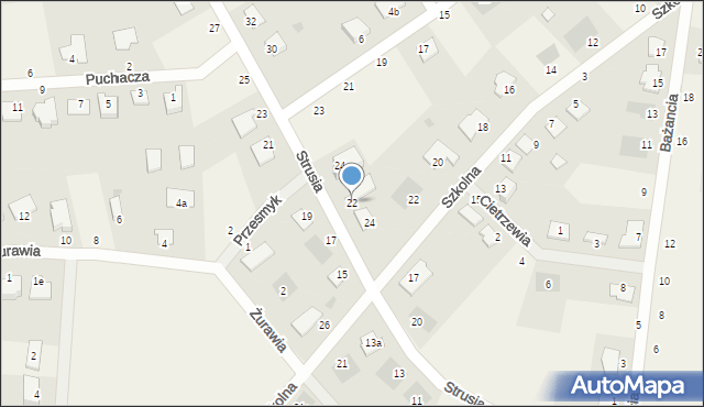 Murowaniec, Strusia, 22, mapa Murowaniec