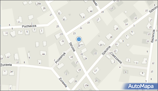Murowaniec, Strusia, 24, mapa Murowaniec