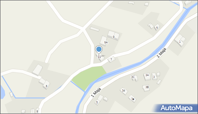 Mysłakowice, Starowiejska, 11, mapa Mysłakowice
