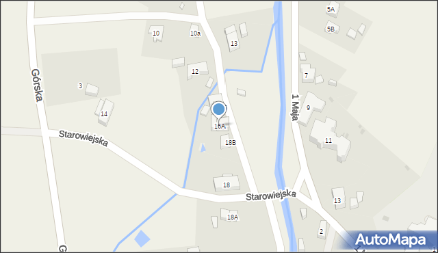 Mysłakowice, Starowiejska, 16A, mapa Mysłakowice