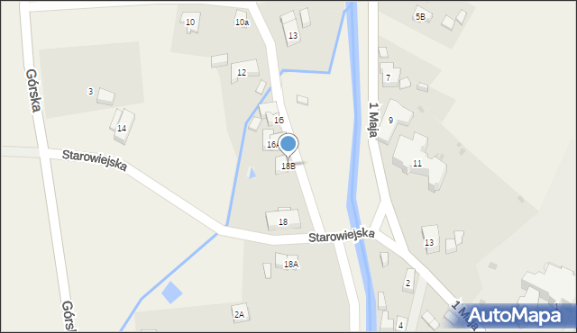 Mysłakowice, Starowiejska, 18B, mapa Mysłakowice