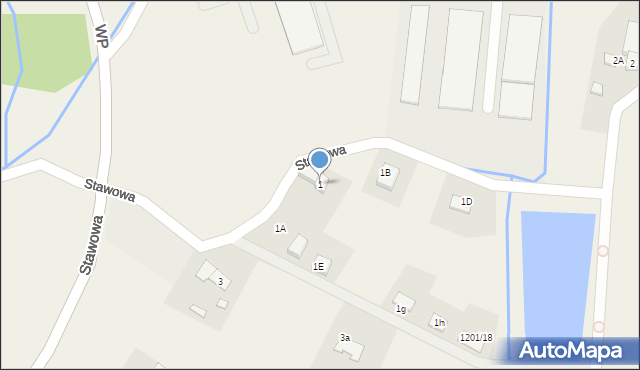 Mysłakowice, Stawowa, 1, mapa Mysłakowice