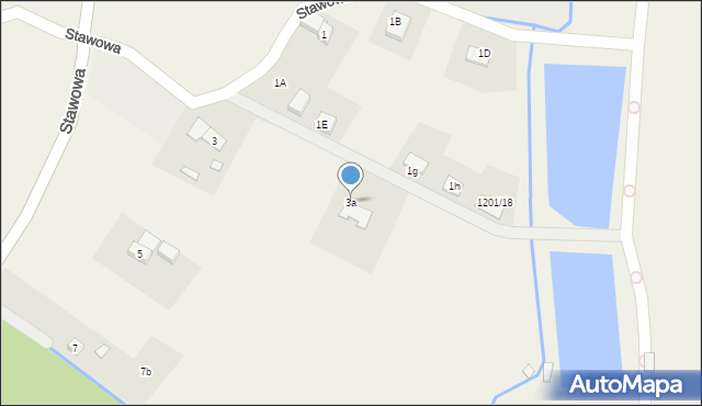Mysłakowice, Stawowa, 3a, mapa Mysłakowice