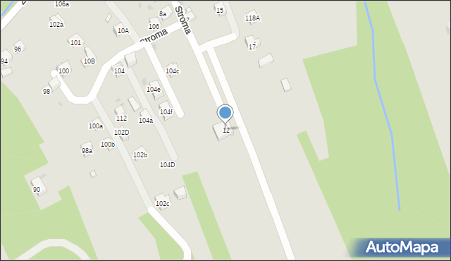 Myślenice, Stroma, 12, mapa Myślenice