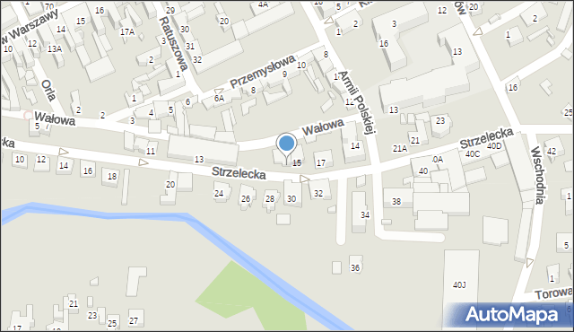 Myślibórz, Strzelecka, 15A, mapa Myślibórz