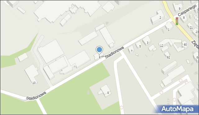 Mysłowice, Stadionowa, 4, mapa Mysłowice