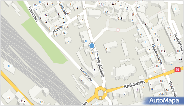 Mysłowice, Starokościelna, 6, mapa Mysłowice