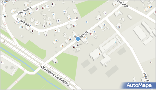 Mysłowice, Stefana Batorego, 17, mapa Mysłowice