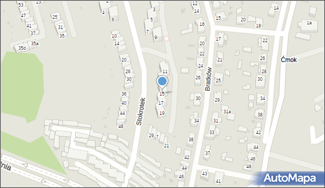 Mysłowice, Stokrotek, 15, mapa Mysłowice