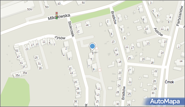 Mysłowice, Stokrotek, 3, mapa Mysłowice