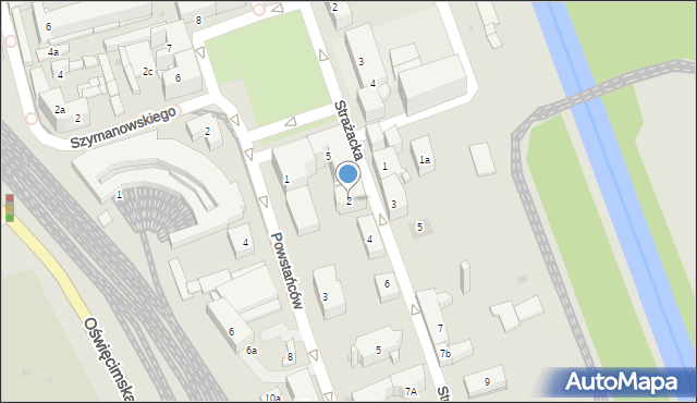 Mysłowice, Strażacka, 2, mapa Mysłowice