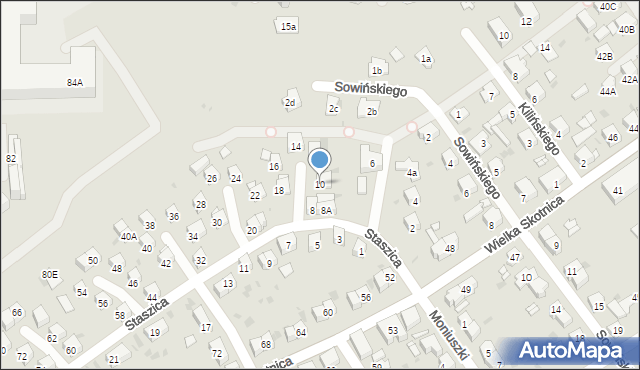 Mysłowice, Staszica Stanisława, 10, mapa Mysłowice