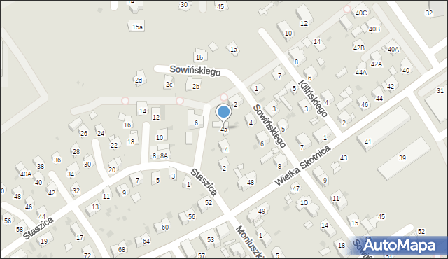 Mysłowice, Staszica Stanisława, 4a, mapa Mysłowice