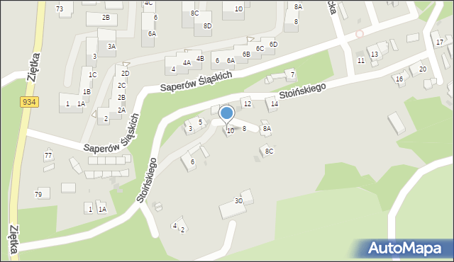 Mysłowice, Stoińskiego Stefana, 8b, mapa Mysłowice