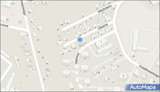 Myszków, Stalowa, 12, mapa Myszków